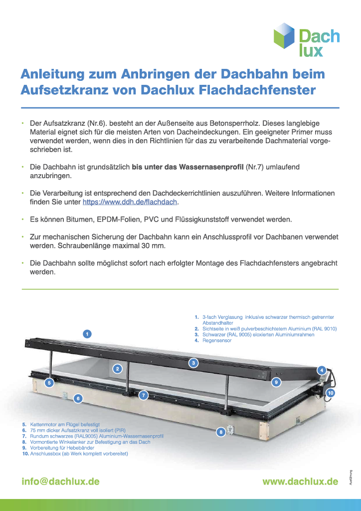Dachlux Broschüre Flachdachfenster