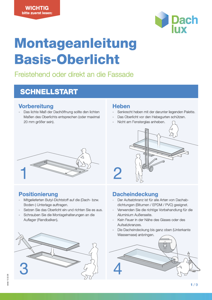 Dachlux Broschüre Basis-Oberlicht